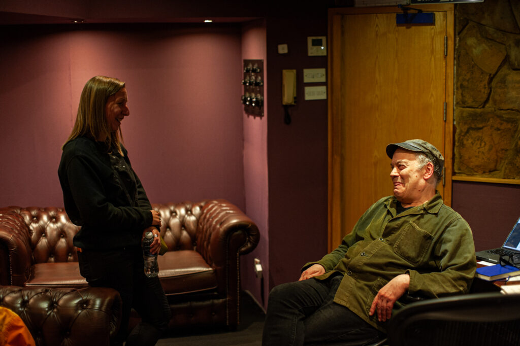 AMJ and composer Jon Baker reviewing the Royal Brackla soundscapes