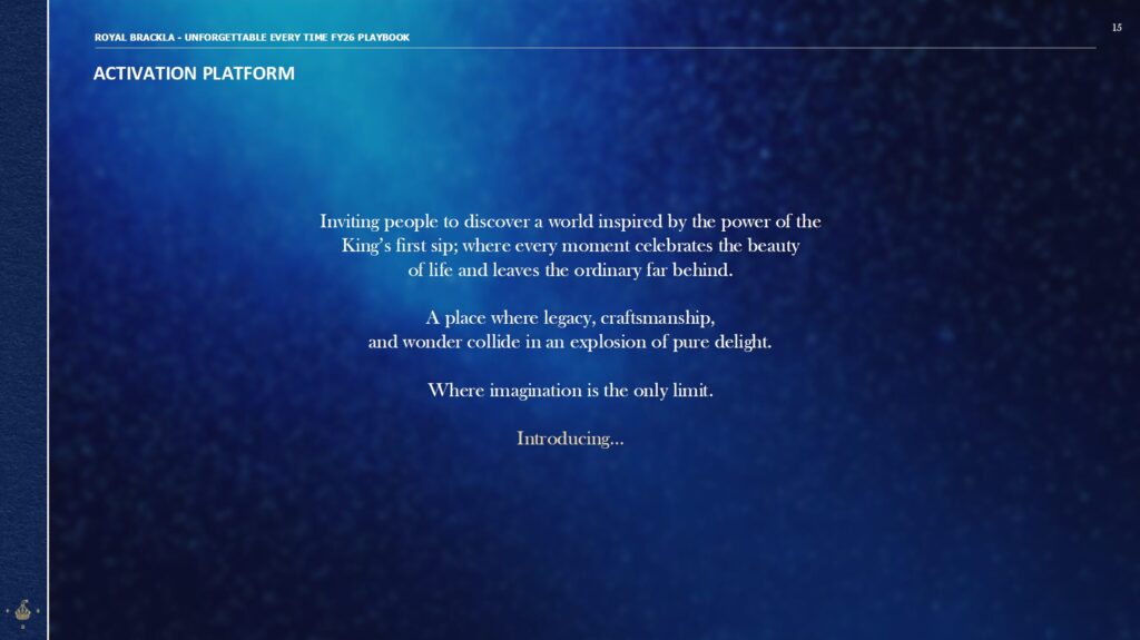 Royal Brackla Imaginarium activation platform introduction